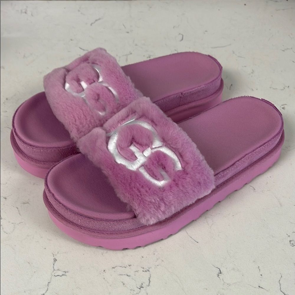 UGG Laton Fur Slide 111236 Wildflower Fluff Size 8